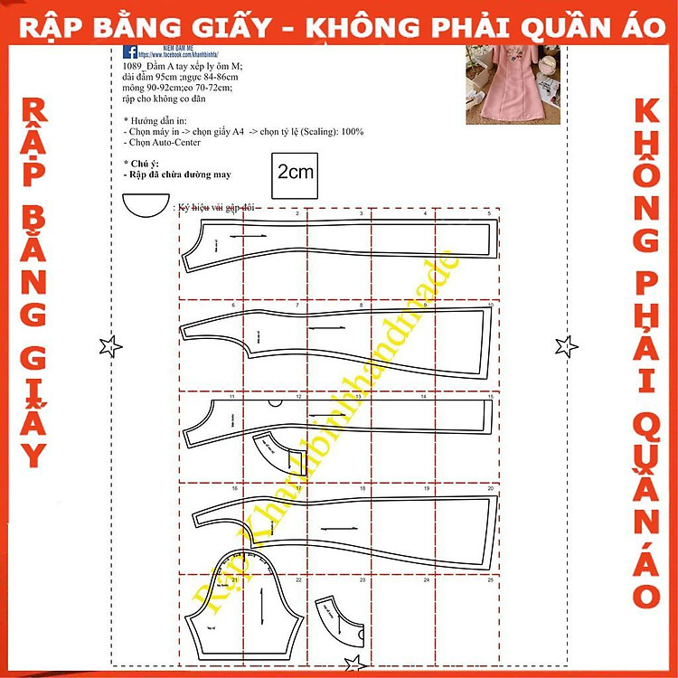 Rập đầm 7 mảnh dáng A mã 1089 (Giấy A0)