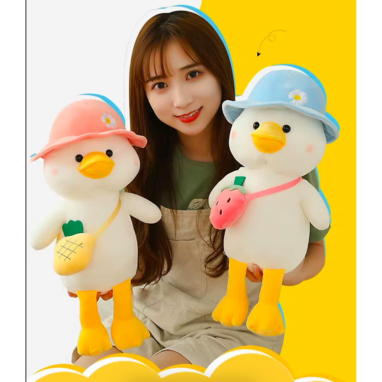 Mua Thú nhồi bông vịt đeo túi 22cm Chính hãng Tiết kiệm - Hình ảnh 2