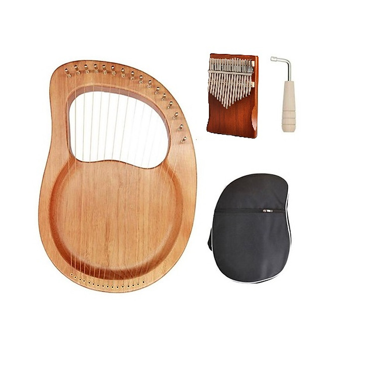Đàn Lyre 16 dây đàn hạc Lyre Harp IM0001258-MOLIN Đầy đủ phụ kiện LOẠI 16 DÂY Nguyên khối tặng đàn kalimba 17 phím gỗ nguyên khối Mahagony PJLIM72