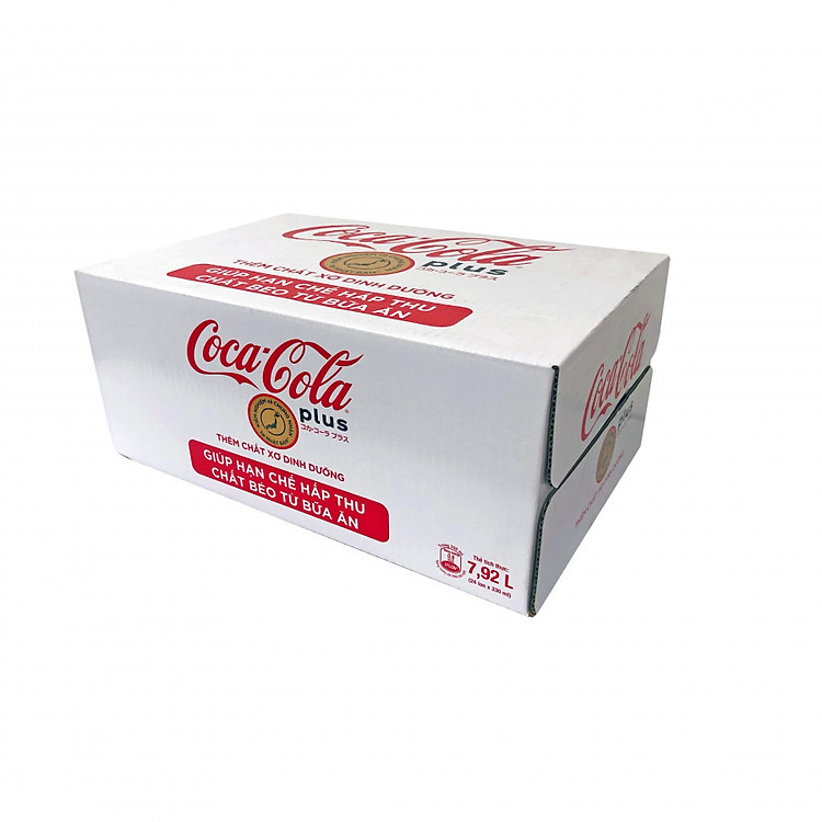 Thùng 24 Lon Nước ngọt có ga Coca-Cola Plus lon ( 330ml x24)