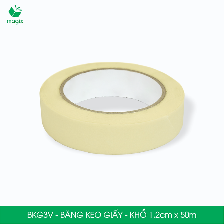Băng Keo Giấy BKG3V (12 cuộn, 1.2cm x 50m) - Ảnh 3