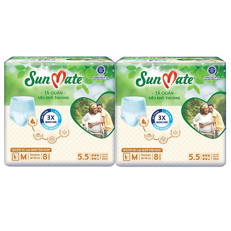 Combo 2 Gói Tã Quần Sunmate M8 Đảm bảo Ưu đãi
