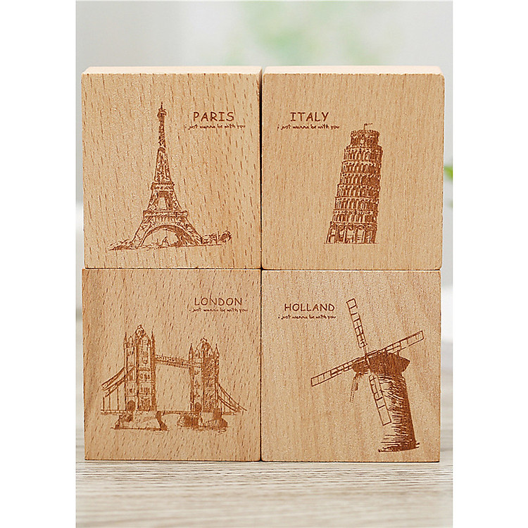 Hộp nhạc gỗ phong cách Châu Âu (mẫu ngẫu nhiên)