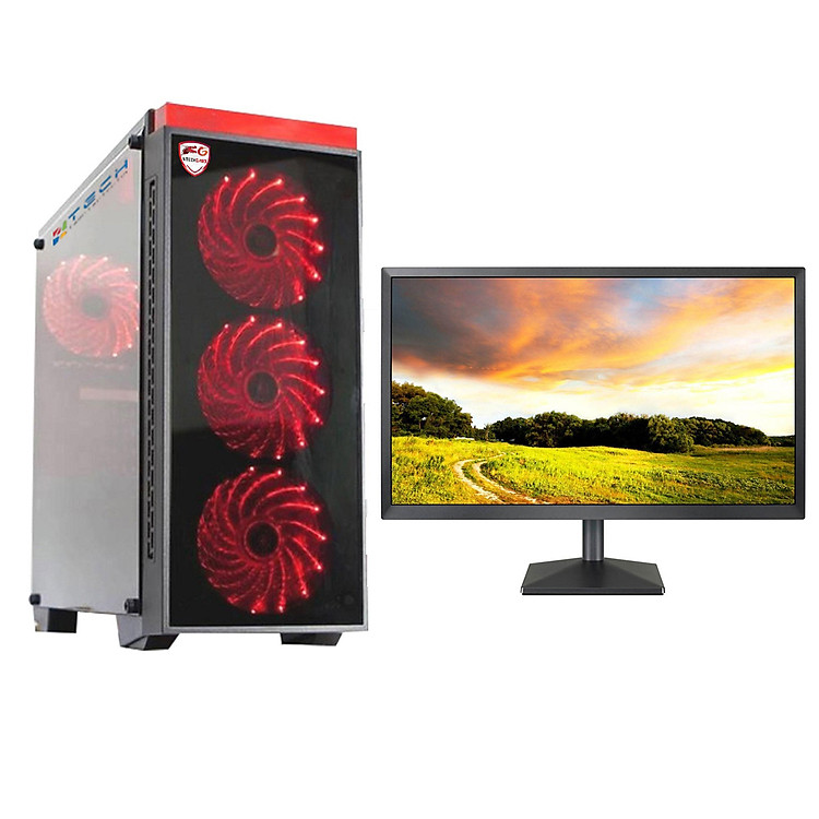 Bộ máy tính để bàn chơi Game VIP đời cao cấu hình khủng giá tốt 4TechGM03 2019 Core i5, Ram 8GB, SSD + HDD, Vga 1050, PC Gaming kèm màn hình 22inch. - Hàng Chính Hãng.