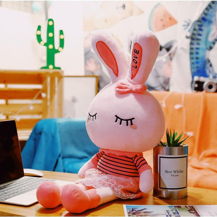 Gấu Bông Thỏ Hồng Tai Dài 45cm Chính hãng Giá rẻ - Hình ảnh 2