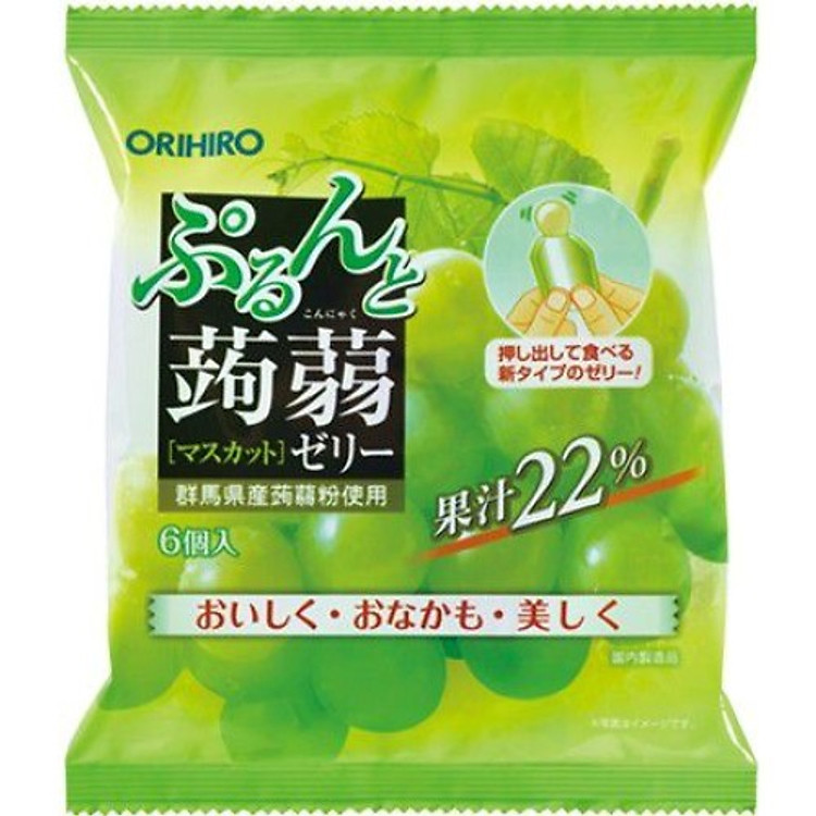 Combo 6 gói Thạch trái cây Orihiro vị Nho Muscat 120gr