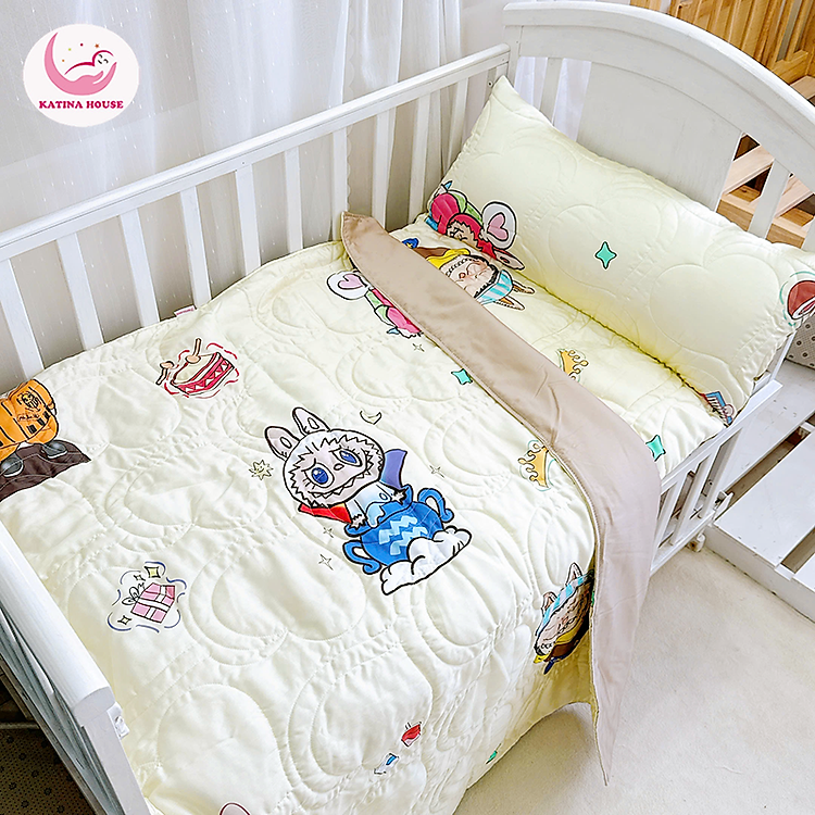 Bộ Túi nệm kèm chăn Katina House cho bé đi học vải Tencel 60s bóng mượt mát lạnh, phù hợp mầm non tiểu học
