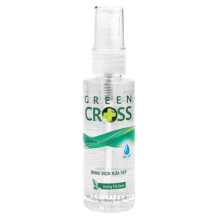 Xịt Rửa Tay Khô Green Cross Hương Trà Xanh Chai 70ml - 8936027440791