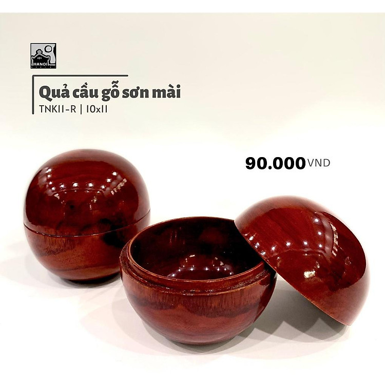 Quả cầu sơn mài màu đỏ bã trầu