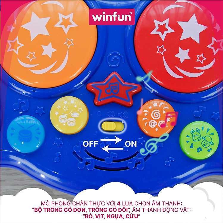 Trống đồ chơi cho bé Winfun WF002010 Chính hãng Ưu đãi - Hình ảnh 4
