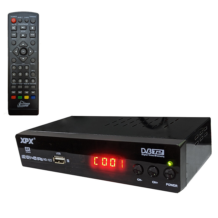 Đầu thu kỹ thuật số Dvb t201, VIETSTAR, dau thu Truyền Hình Mặt Đất Dvb t2- Full HD 1080p thu được hơn 80 kênh phổ thông- Hàng chính hãng