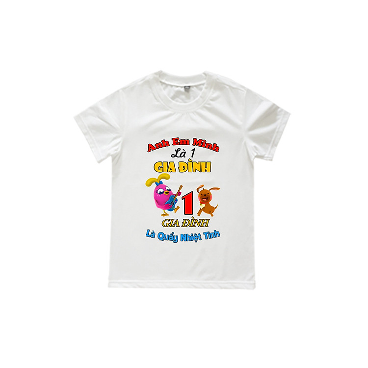 Áo Nhóm Họa Tiết Anh Em Mình Là 1 Gia Đình Màu Trắng