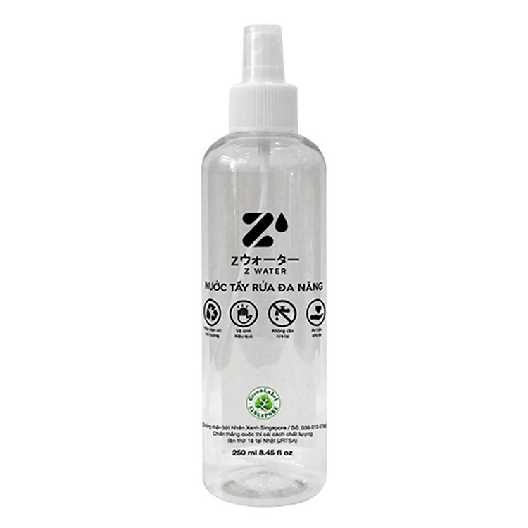 Nước Kiềm Tẩy Rửa Đa Năng Z Water (250ml)