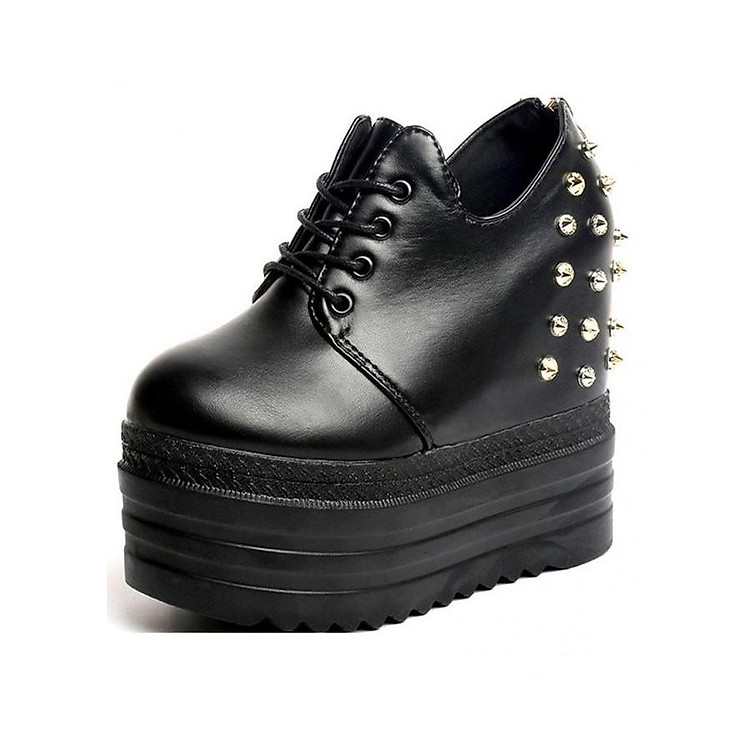 Giày bánh mì đế độn cá tính BM055D (Đen)