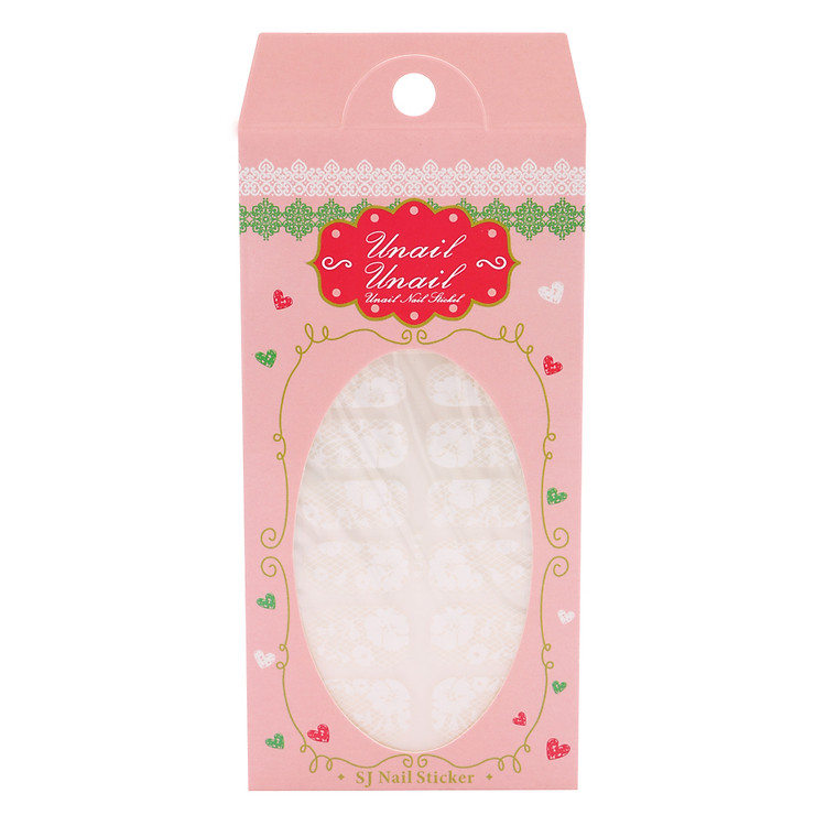 Dán Móng Nail Art SJ018 - Ren Trắng (FreeSize)
