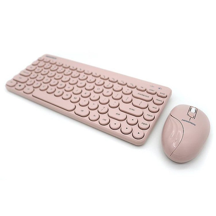 Bộ Bàn Phím Chuột Không Dây Newmen 928 (Màu Hồng) - Hàng Chính Hãng