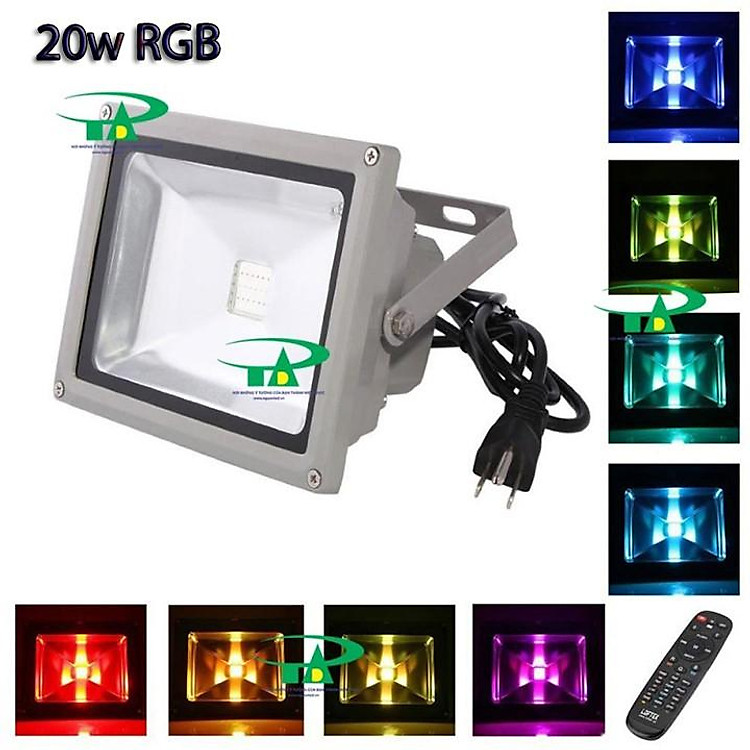 Đèn pha led 20w đổi màu - Pha led 20w