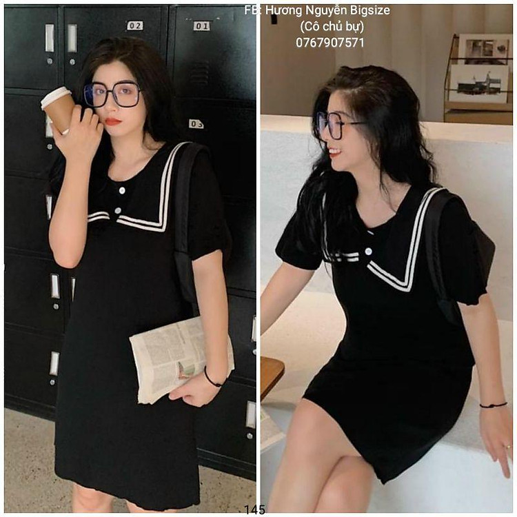 65-85kg Bigsize ĐẦM SUÔNG VIỀN CỔ THỦY THỦ DỄ THƯƠNG GIÁ RẺ