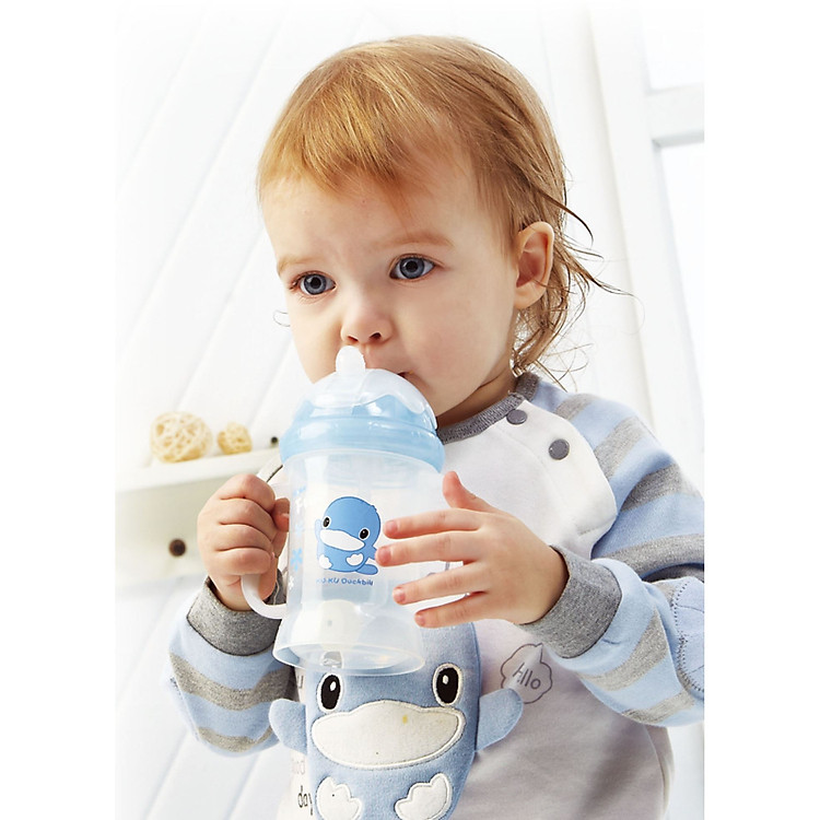 Mua Bình Uống Nước Ống Hút KUKU 220ML Chính hãng Tiết kiệm - Hình ảnh 3
