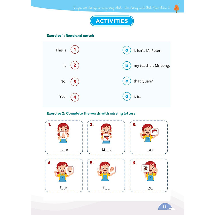 Luyện Viết Chữ Đẹp Từ Vựng Tiếng Anh - Theo Chương Trình Sách Giáo Khoa 3 - Ảnh 6