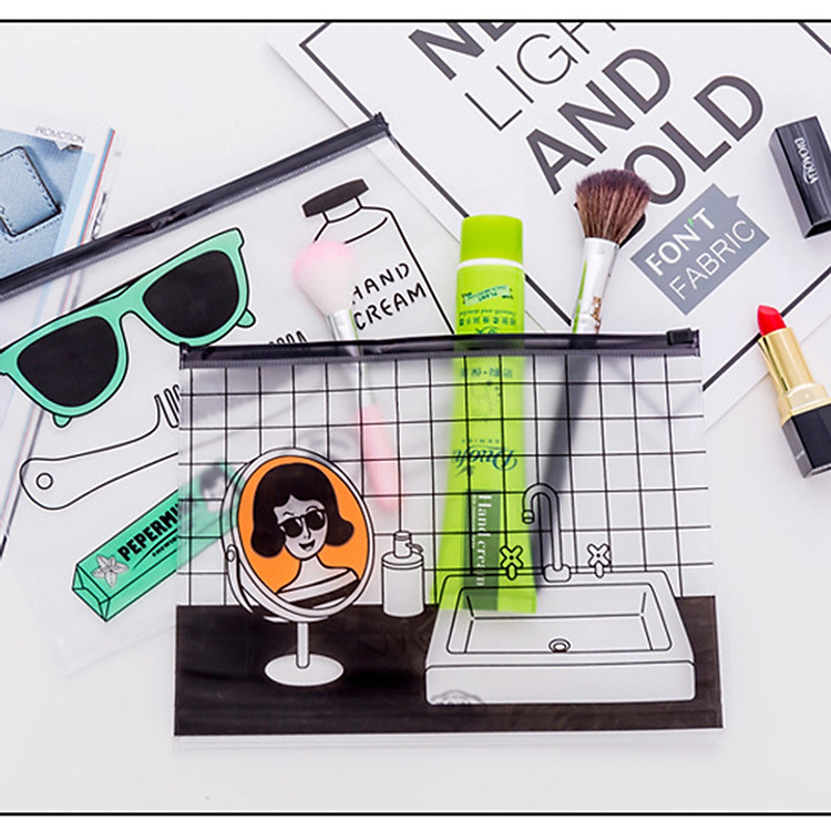 Túi đựng bút và dụng cụ học sinh loại lớn trong suốt