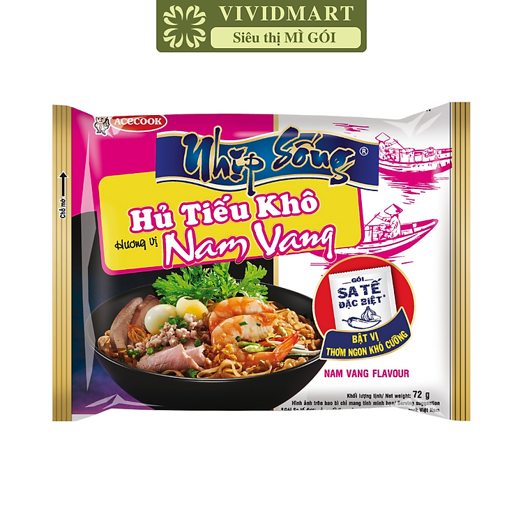 ACECOOK - Hủ tiếu khô Nhịp Sống Nam vang, Hủ tíu nam vang khô Nhịp Sống, Hủ tiếu Nhịp Sống Acecook (71g/gói)