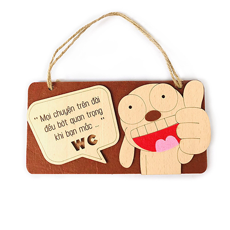 Biển treo cửa gỗ Toilet (Mẫu ngẫu nhiên)