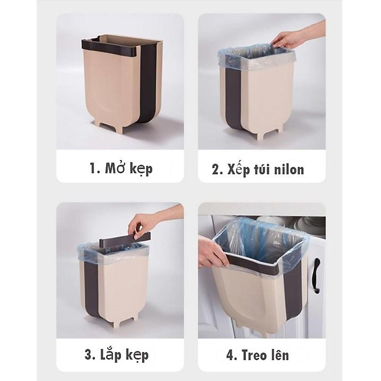 Thùng rác đa năng gấp gọn siêu tiện lợi nhỏ gọn br00485