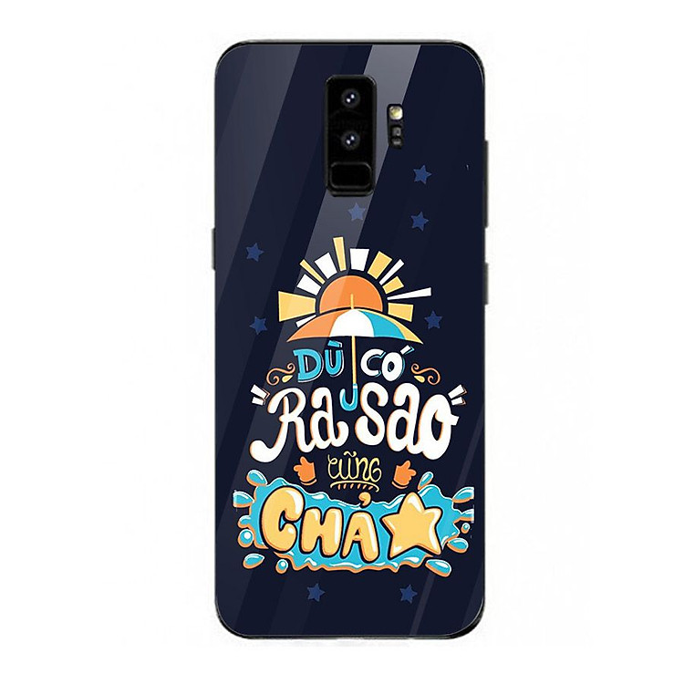 Ốp điện thoại kính cường lực cho máy Samsung Galaxy S9 Plus - châm ngôn sống MS CNGON004 - Hàng Chính Hãng