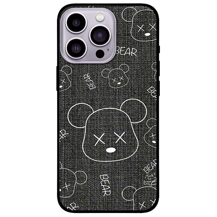 Ốp lưng cho IPhone 14 - 14 Plus - 14 Pro - 14 Pro Max - Họa Tiết Gấu Xám - Hàng Chính Hãng