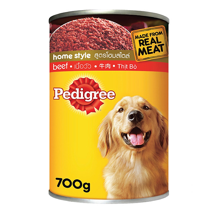 Đồ Ăn Cho Chó Lớn Pedigree Vị Bò Lon 700g