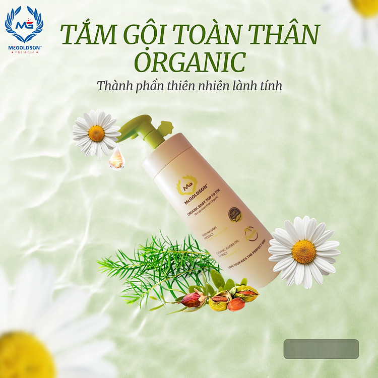 Tắm gội Organic 350mL McGOLDSON Chính hãng Ưu đãi - Hình ảnh 5