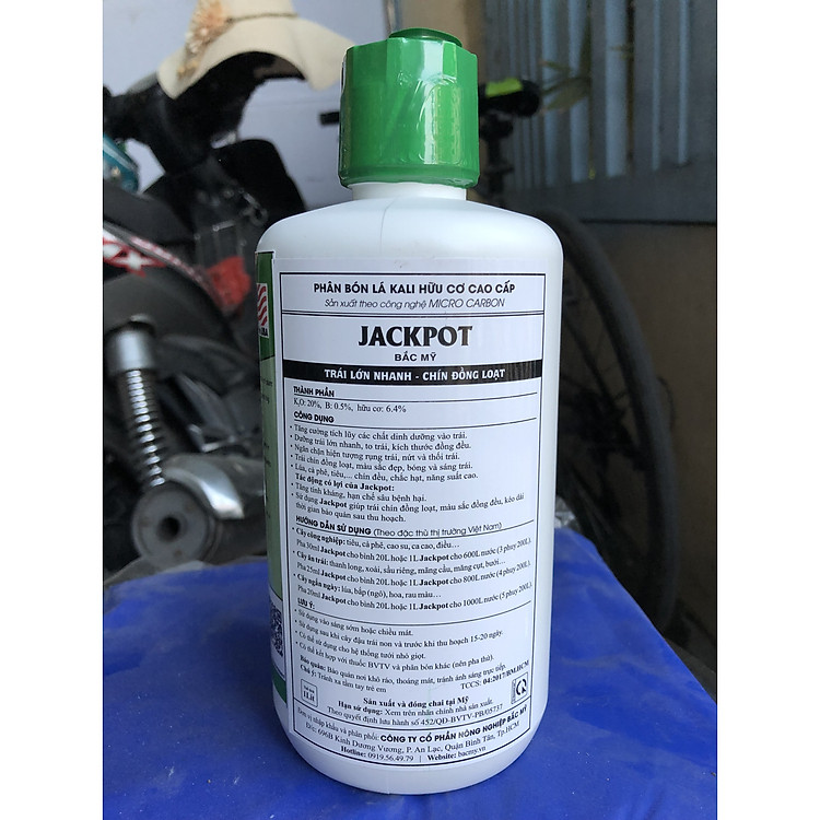 PHÂN BÓN LÁ KALI HỮU CƠ CAO CẤP Sản Xuất Theo Công Nghệ MICRO CACBON JACKPOT, BẮC MỸ, TRÁI LƠN NHANH - CHÍN ĐỒNG LOẠT (1000ml)
