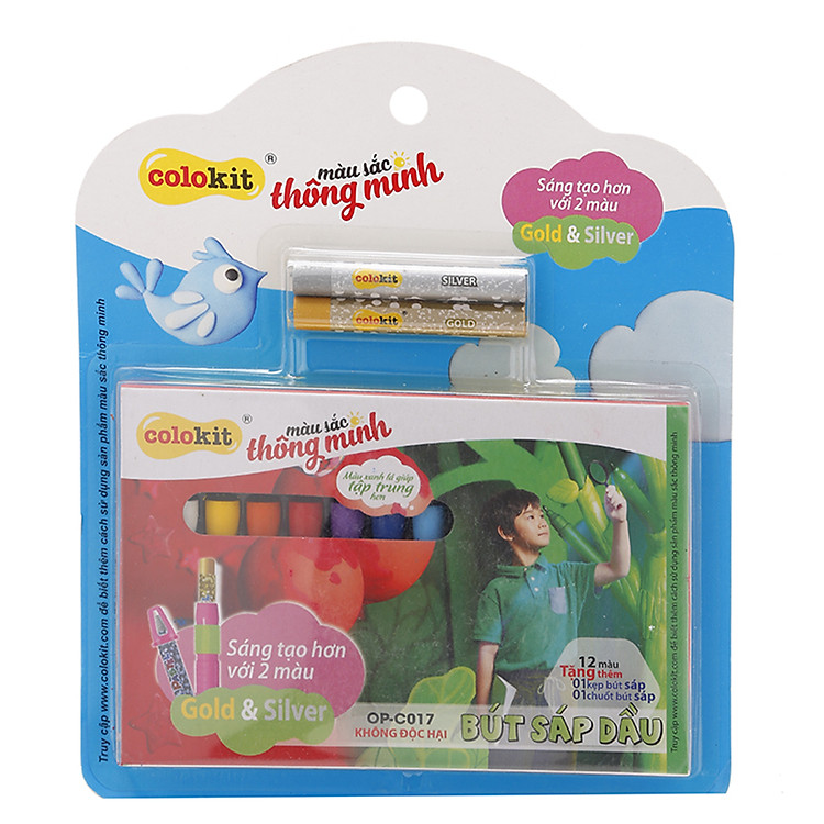 Hộp Bút Sáp Dầu Thiên Long OP-C017 (12 màu)