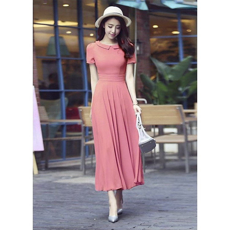 Đầm Maxi Voan Cổ Sen MS289