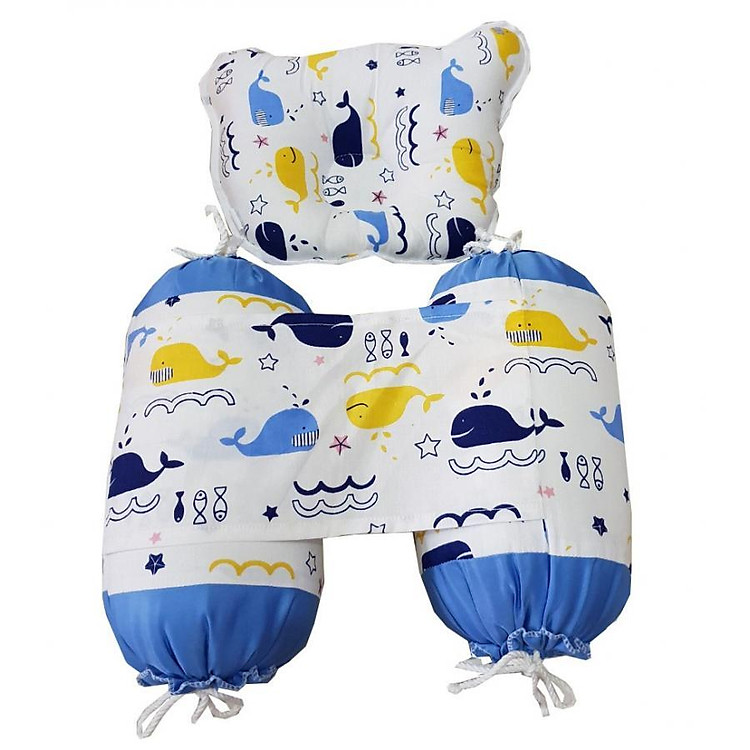Set gối chống móp đầu và chặn cho bé sơ sinh