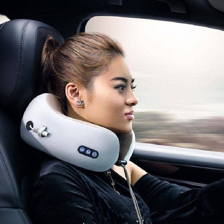 Gối Massage Vòng Cổ Chữ U Đa Năng,Gối Ngủ Văn Phòng, Gói Đi Du Lịch