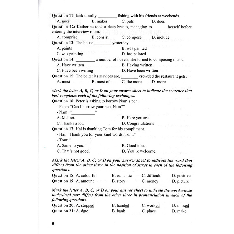 Phương Pháp Trắc Nghiệm - 54 Bộ Đề Tiếng Anh Luyện Thi THPT Quốc Gia - Ảnh 7