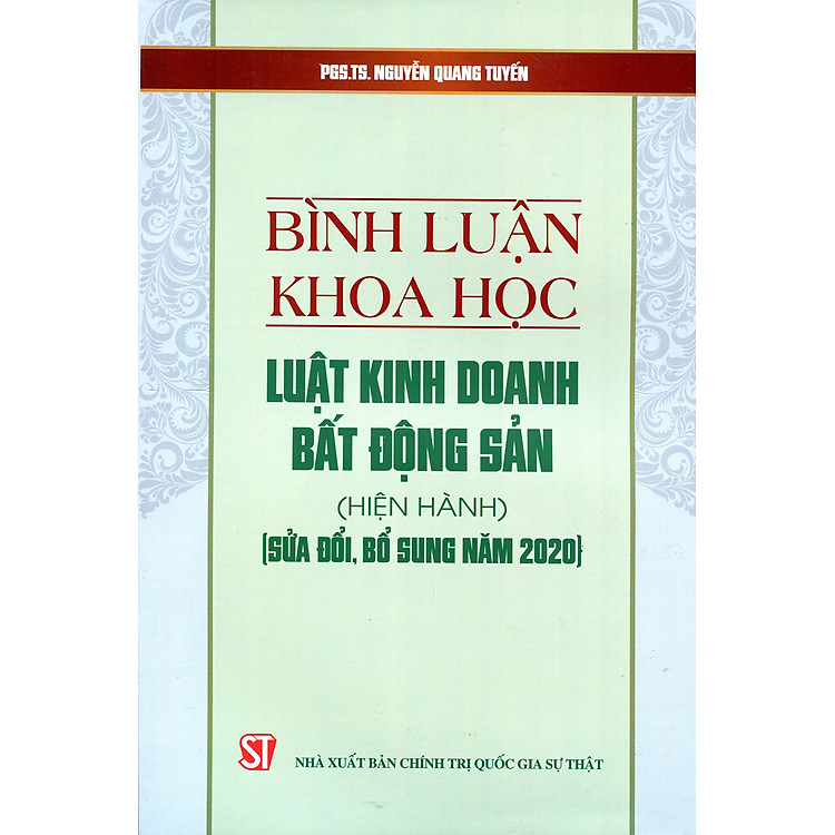 Bình luận khoa học Luật Kinh doanh bất động sản (hiện hành) (sửa đổi, bổ sung năm 2020)