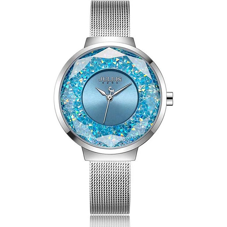 Đồng Hồ Nữ Julius Hàn Quốc JA-1111A Dây Thép Màu Bạc