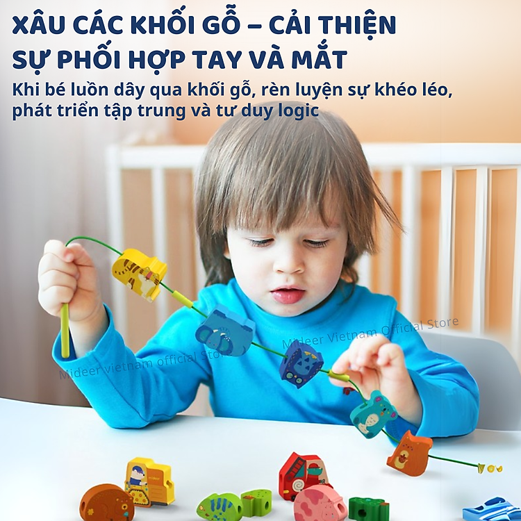 Hạt Luồn Montessori Mideer cho Bé Chính hãng Tiết kiệm - Hình ảnh 4