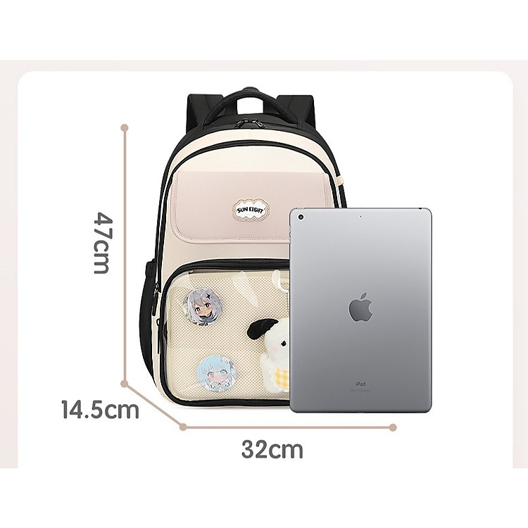 Balo Học Sinh SUN EIGHT 90361 (Màu hồng) - Ảnh 6