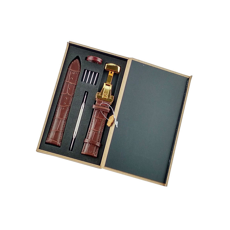 Dây đồng hồ da bò cao cấp tặng Hộp Gỗ kèm khóa bướm thép không gỉ 316L (Nhiều màu)