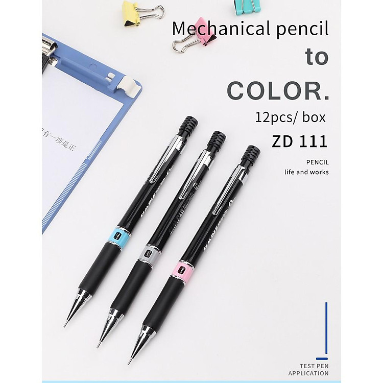 Bút Chì Bấm 0.5mm BAOKE/ZD111 (12 cây) - Ảnh 3
