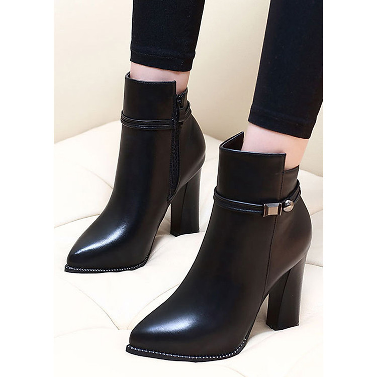 Boot nữ cổ ngắn đế vuông GBN159