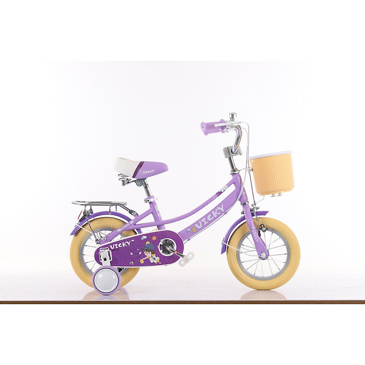 Mua tại Lazada: Xe trẻ em bánh 12 VICKY G12 - Tím Chính hãng Ưu đãi