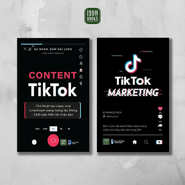 Combo 2 cuốn Content Tiktok + Tiktok Marketing