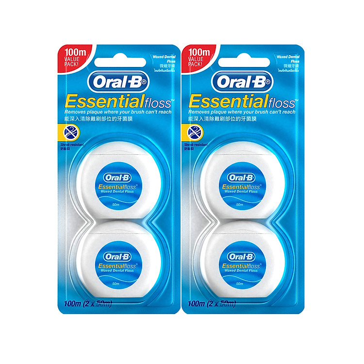 Combo 2 Chỉ Nha Khoa Oral-B Essential Menthol 100M (50mx2)