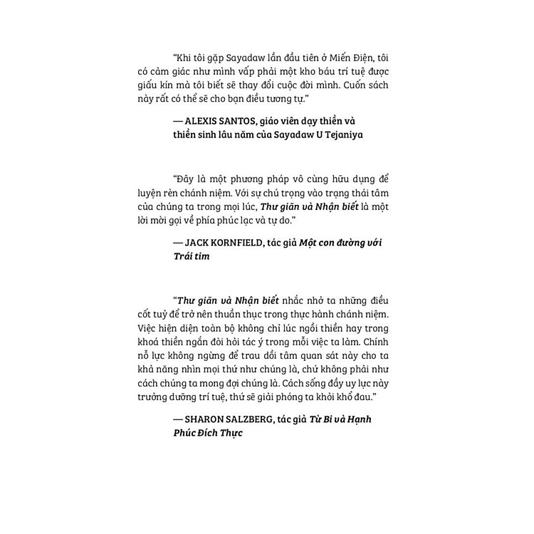 Thư Giãn Và Nhận Biết - Pháp Thiền Chánh Niệm Cho Tâm Sáng Tỏ, Tự Tin Và Trí Tuệ - Ảnh 7