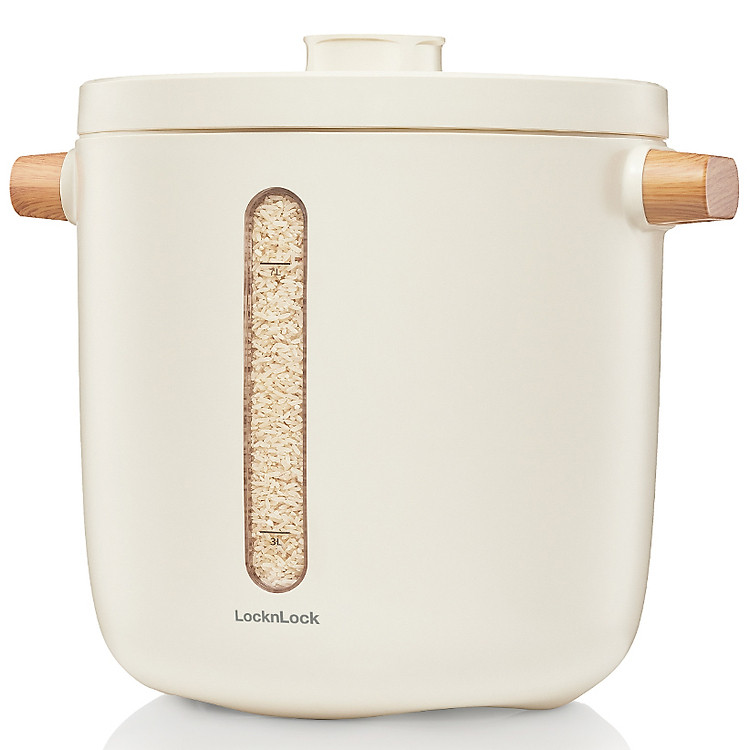 Thùng Đựng Gạo Chân Không Lock&Lock Vacuum Rice Keeper EJR973WHT 5V, 3W, 7L - Màu Trắng